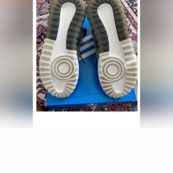 Adidas Men's Silver and Black Sneakers - Picture 8 of 14